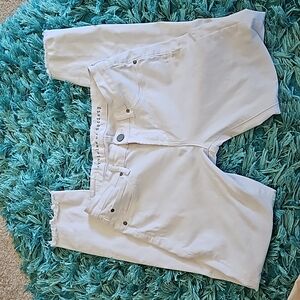 ladies sz 26 articles of society white ankle jeans raw hem